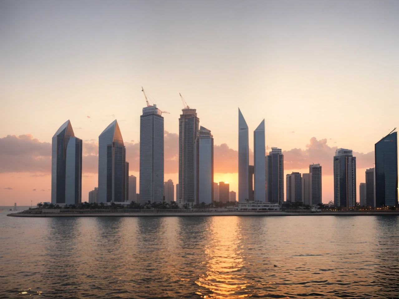 Baía de Luanda ao pôr do sol